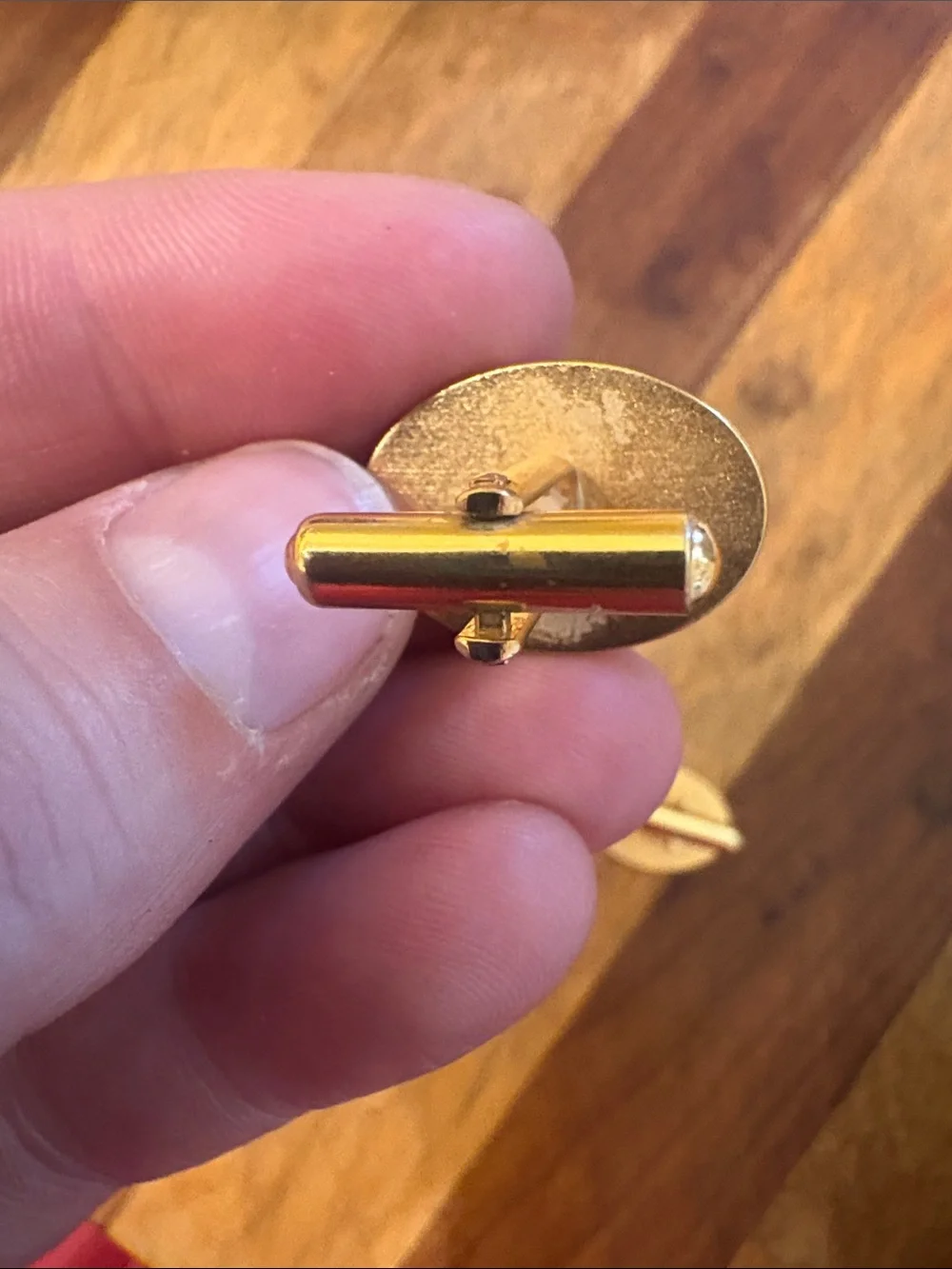 Gold Color Oval Monogram Cufflinks - Letter D